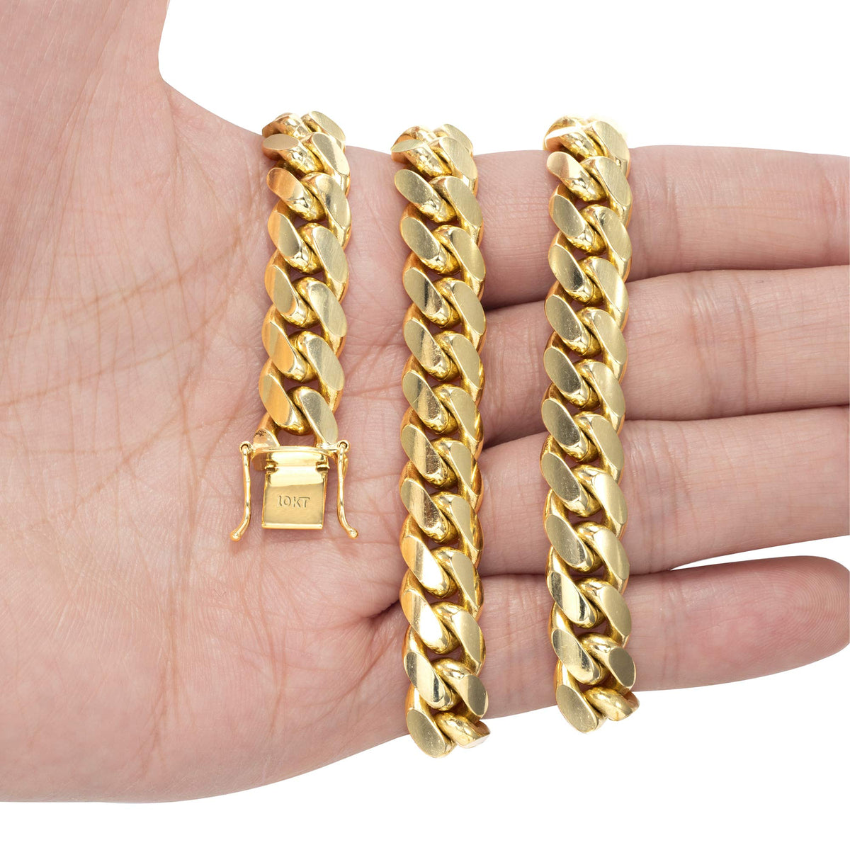 10k Yellow Gold Cuban Link Chain Necklace L3044