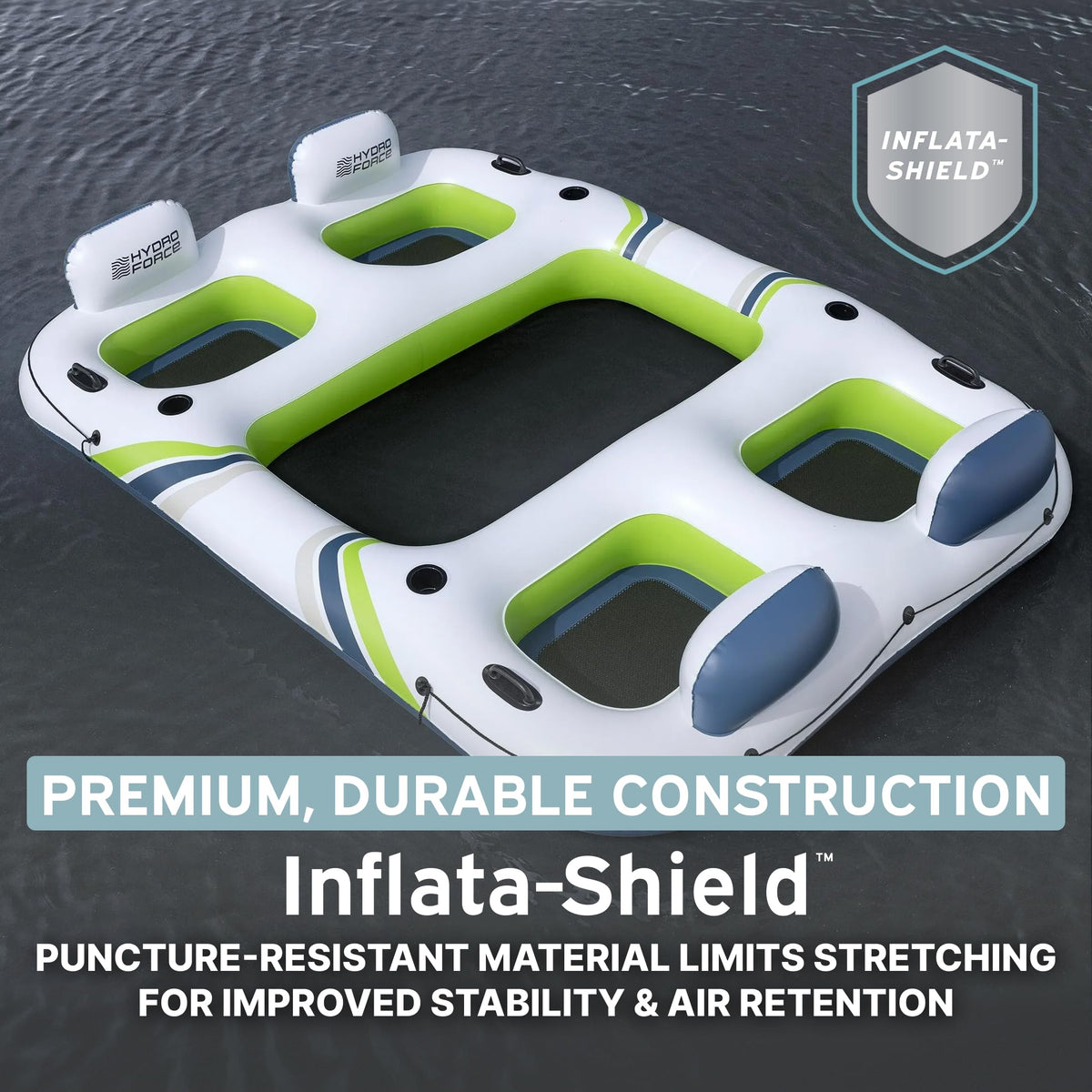 4 Person Inflatable Lounger with Cup Holders W99078