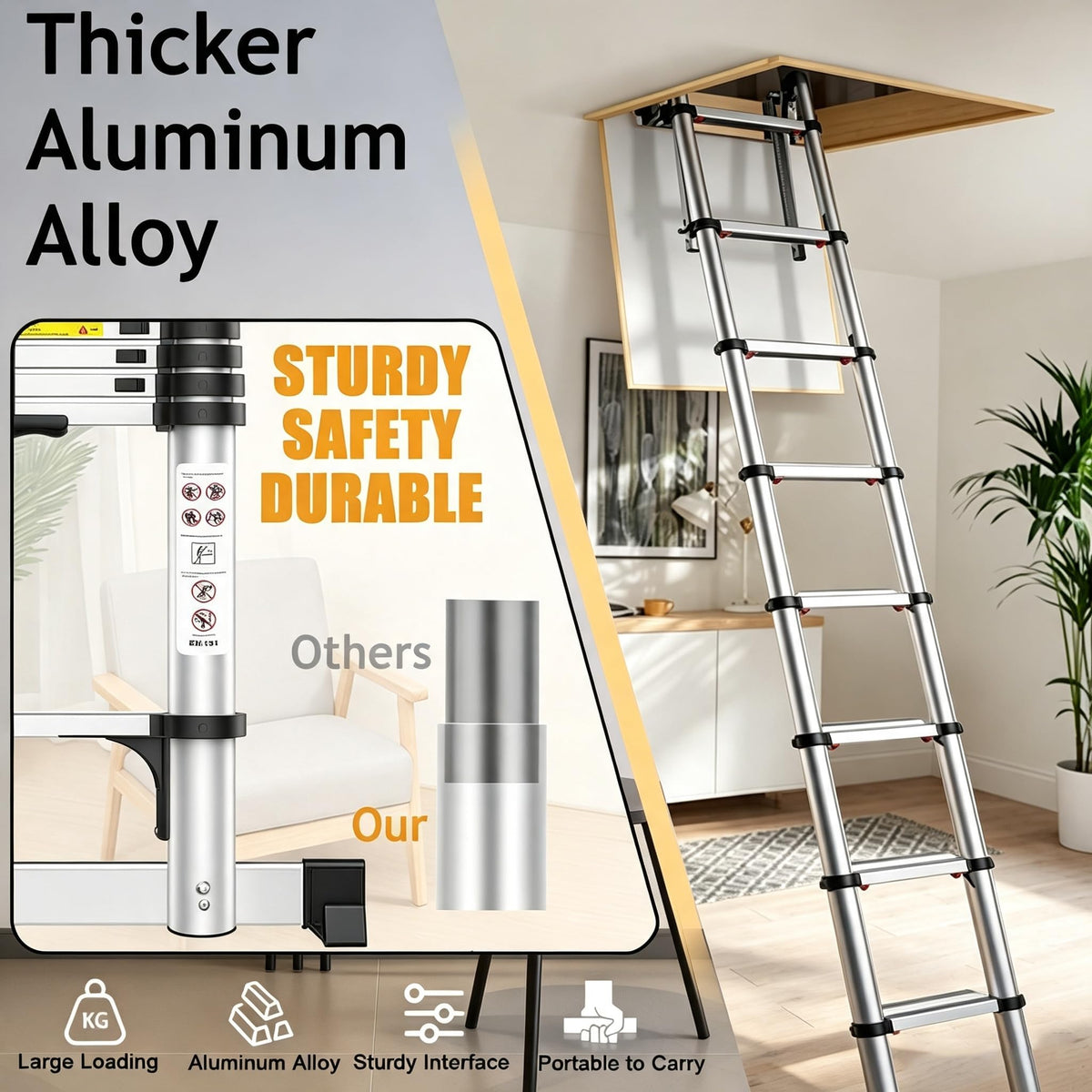 20.5FT Aluminum Telescoping Ladder F46771