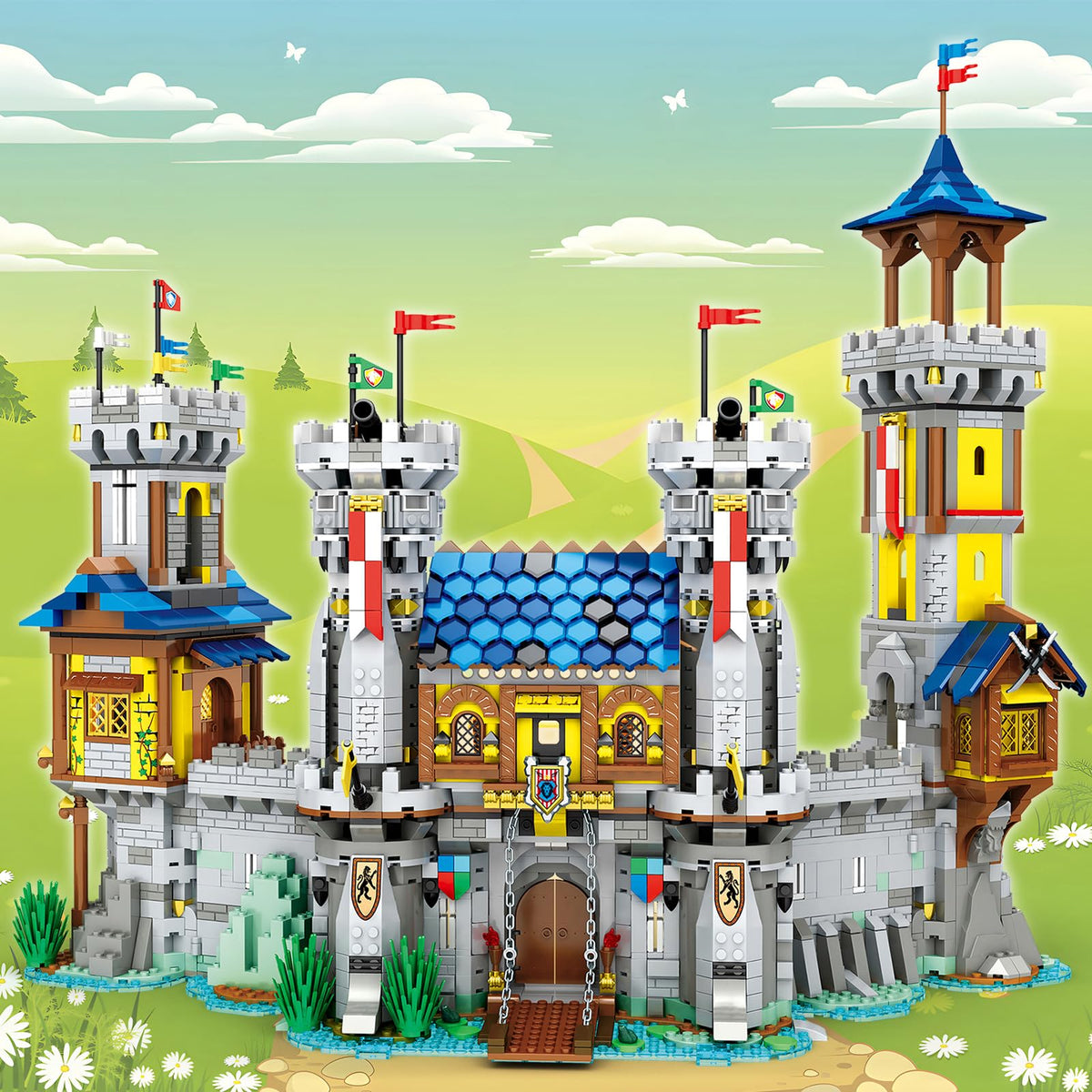 Medieval Castle Building Set with LED Light I24742
