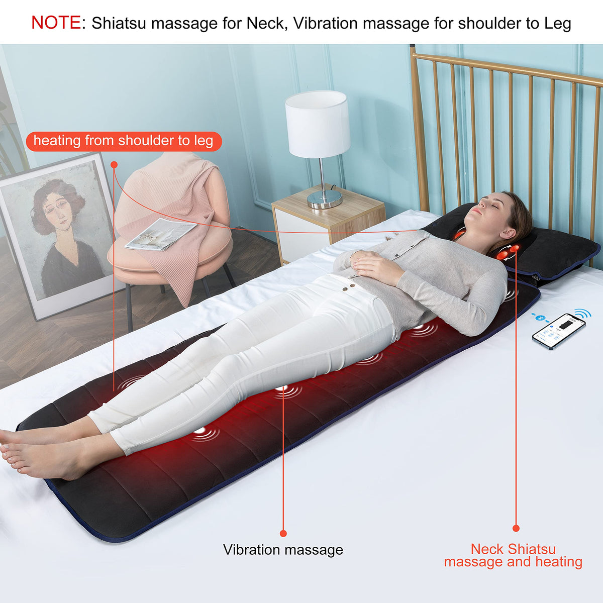 Full Body Massage Mat with Heat J84104