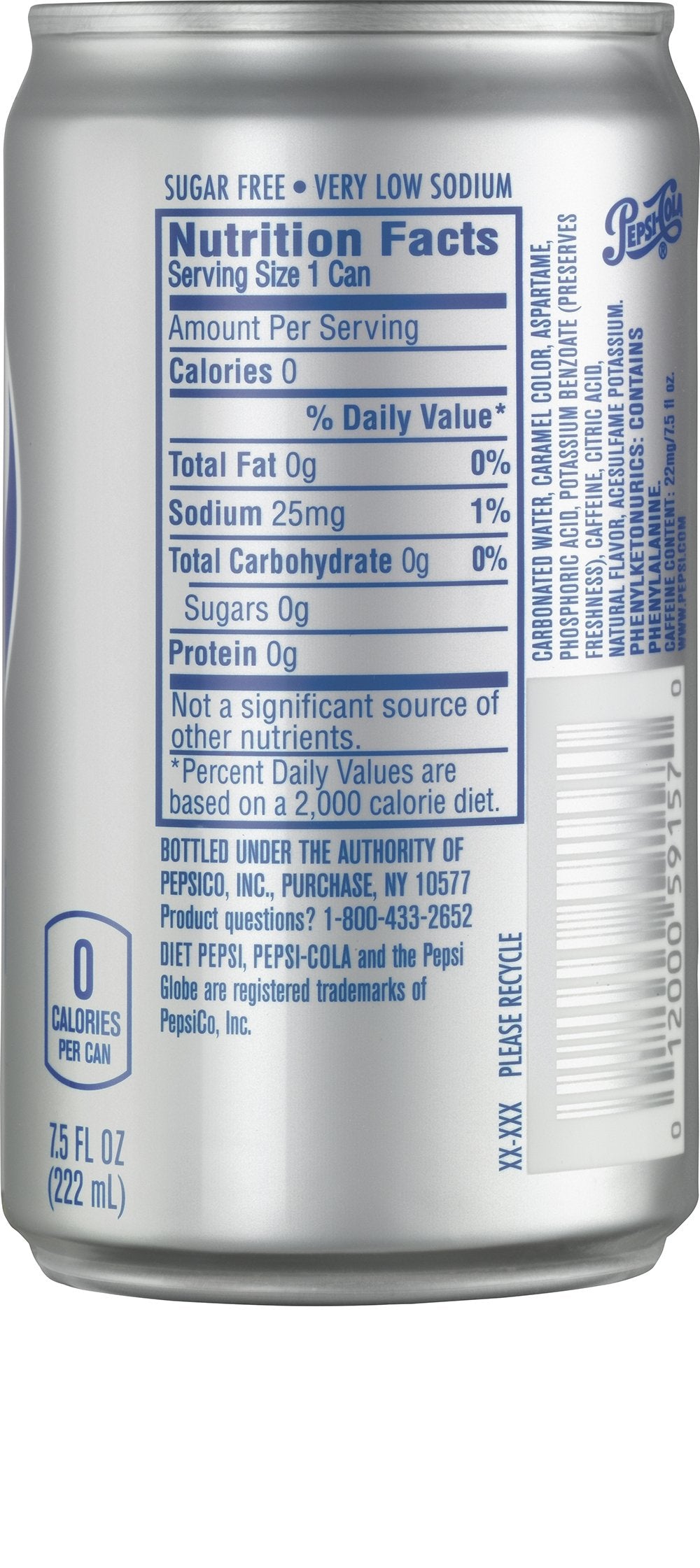 Diet Pepsi 7.5 Fl Oz Mini Cans 24 Pack P378408