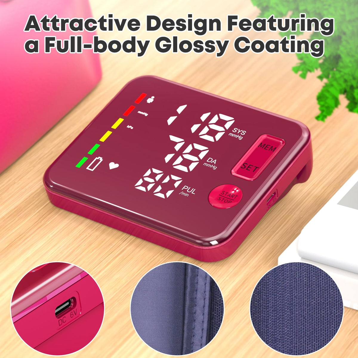 Blood Pressure Monitor Rechargeable Upper Arm P230774