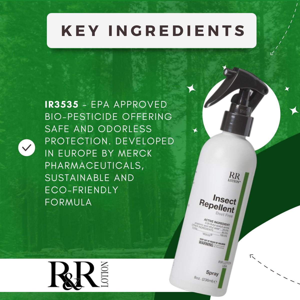 Insect Repellent Spray 8 Hour Protection 32oz Bottle O3152