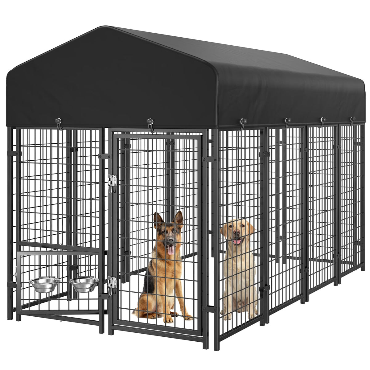 8x4x6FT Outdoor Dog Kennel with Roof V725