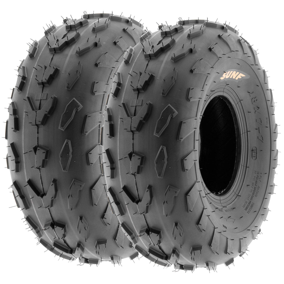 20x7-8 Directional Knobby Tread Tubeless ATV UTV Tires Set of 2 U759