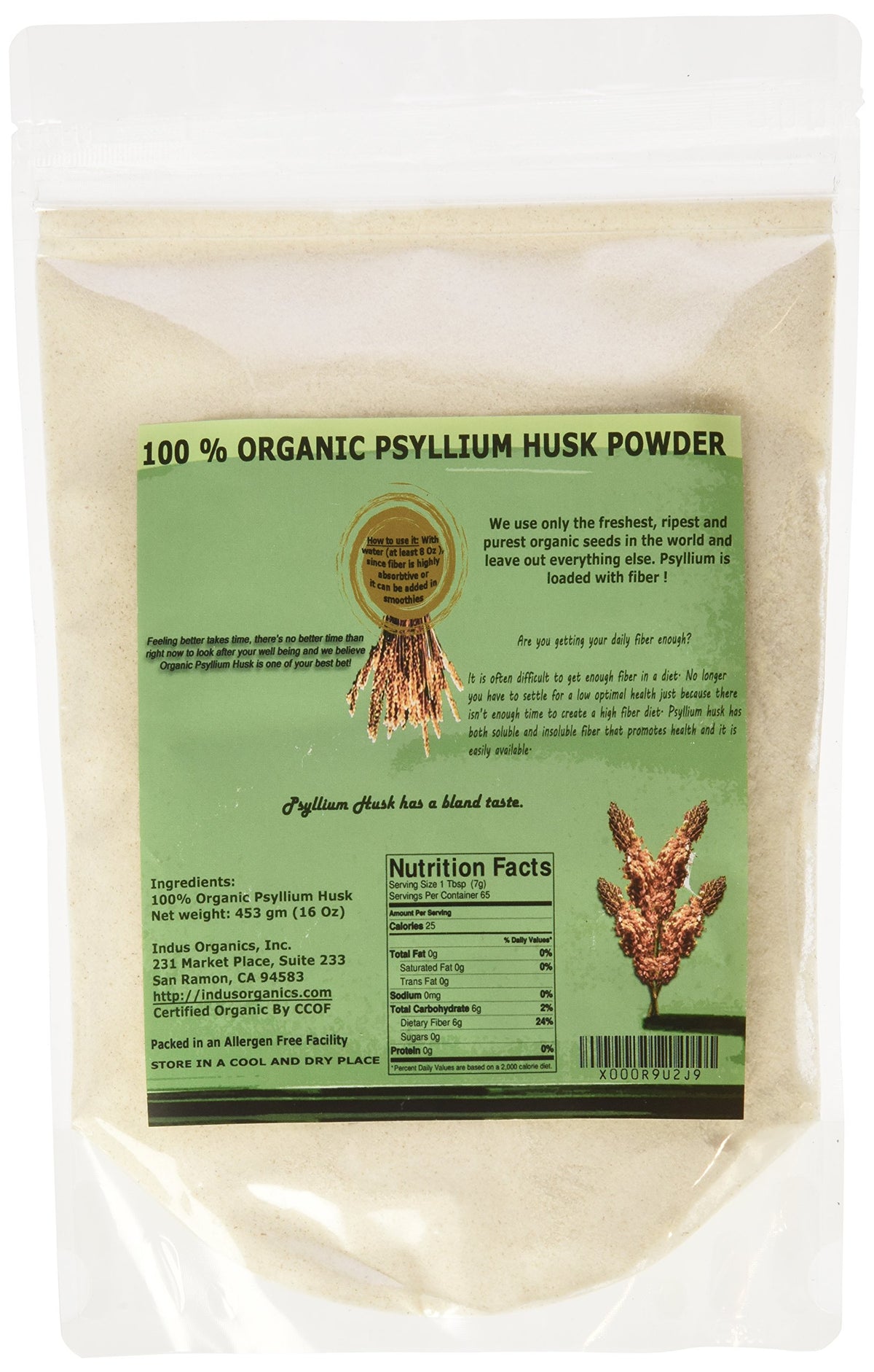 Psyllium Husk Powder 1 Lb Bag B8520