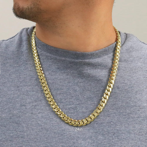 10k Yellow Gold Cuban Link Chain Necklace L3044