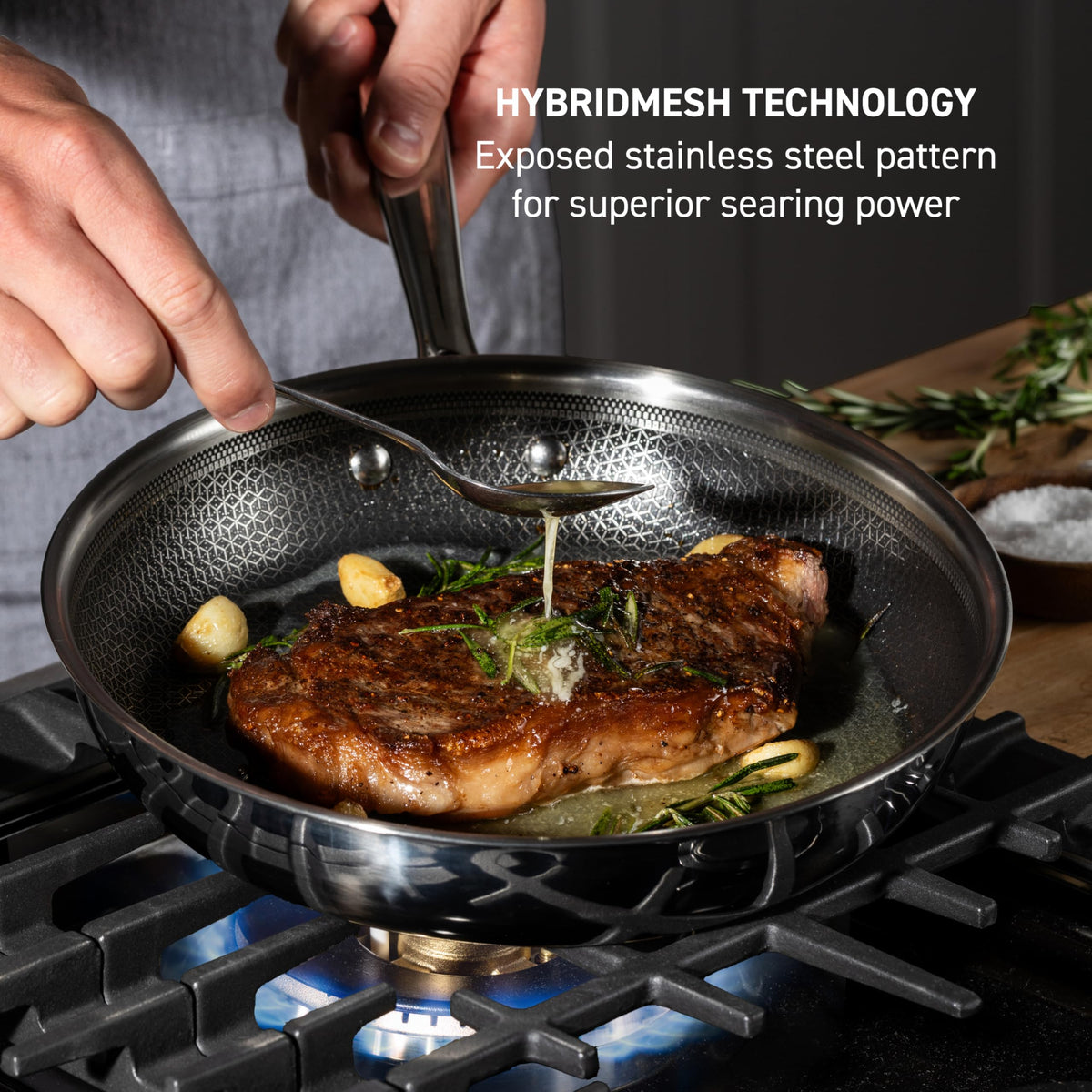 3 Piece Stainless Steel Frypan Cookware Set B831