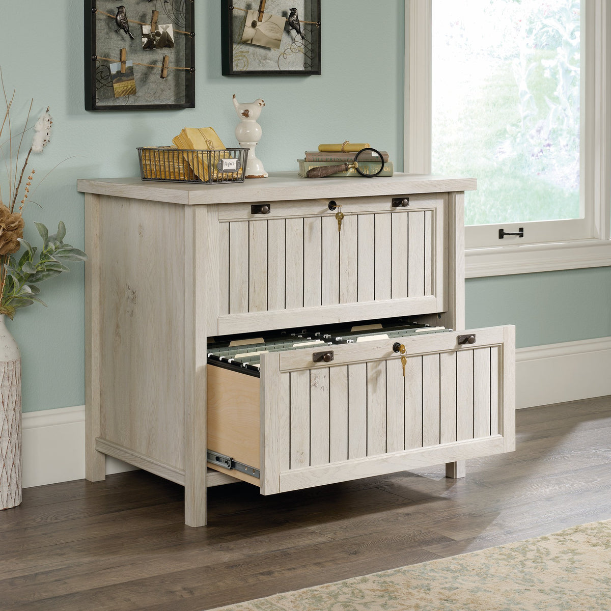 2 Drawer Lateral File Cabinet with Lock D41826