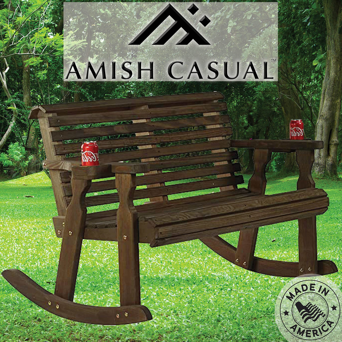 Heavy Duty Double Rocker with Cupholders S869938